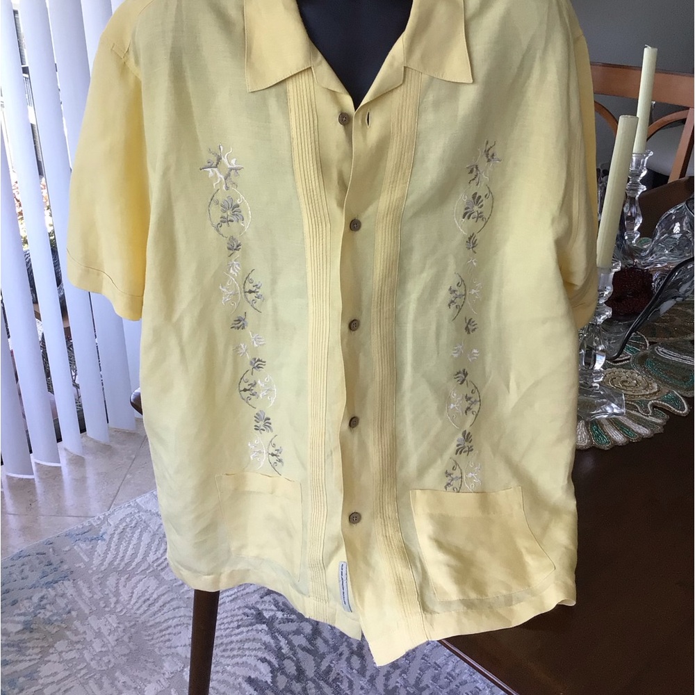 Cubavera Cuban style shirt yellow xl